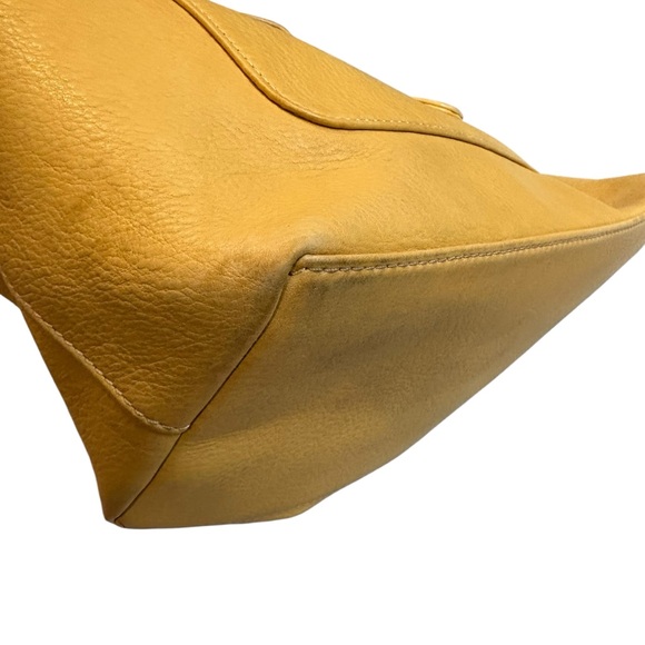 Dooney & Bourke Belvedere Logo Lock Hobo Bag Yellow Pebbled Leather - Picture 8 of 16